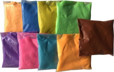 COLORFULL Pack of 9 Rangoli Powder(Multicolor)