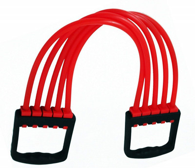 

Apex Adjustable 5 Rubber Chest Developer MultifunctionTubes Muscle Pulling Exerciser Resistance Tube(Multicolours)