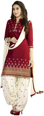 MF Retail Georgette Embroidered Salwar Suit Material