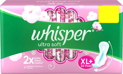 

Whisper Ultra Soft Plus Sanitary Pad(Pack of 30)