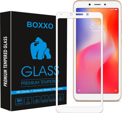 Boxxo Edge To Edge Tempered Glass for Mi Redmi 6A(Pack of 1)