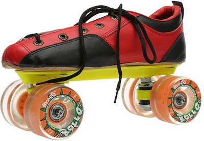 

Jonex Very Comfertable and Good Hypro Rollo Shoe Skate Quad Roller Skates - Size 11(Multicolor), Black;red