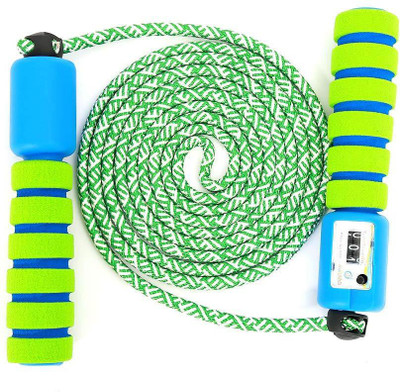 

QUINERGYS ® Aerobic Exercise Electronic Counting Jump Skipping Rope Freestyle Skipping Rope(Yellow, Length: 320 cm), Multicolor-95