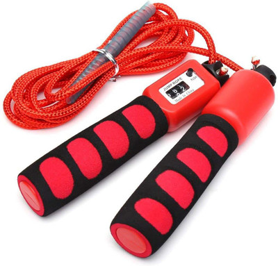 

QUINERGYS ® Skipping Rope Automatic Jump Counter Adjustable Skipping Rope Freestyle Skipping Rope(Red, Length: 320 cm), Multicolor-107