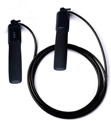 

QUINERGYS Jump Ropes Sports Fitness Crossfit Exercise Fast Speed Counting Speed Skipping Rope(Black, Length: 320 cm), Multicolor-52