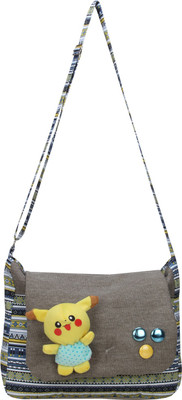 Aadhunik Libaas Girls Casual Green Cotton Sling Bag
