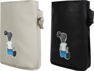 

Tuelip Women Casual Black, Grey PU Sling Bag