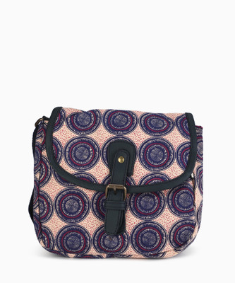 

People Women Casual Blue Canvas Sling Bag