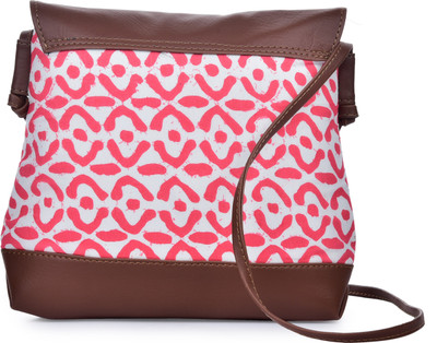 

MAAND Women Casual Multicolor Leatherette, PU, Cotton Sling Bag