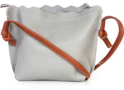 

b4bags Women Casual Grey Leatherette Sling Bag