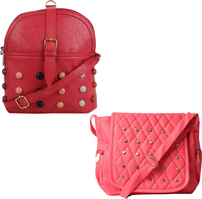 

Fillin Cart Women Casual, Evening/Party, Formal Red, Yellow PU Sling Bag