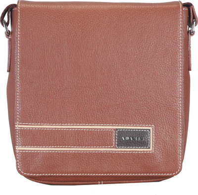 

Adamis Men Formal Tan Genuine Leather Sling Bag