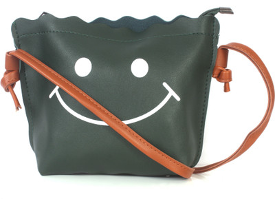 

b4bags Women Casual Green, Brown Leatherette Sling Bag, Brown;green