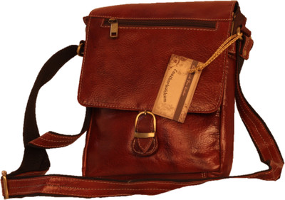 

Leatherbakkam Women Casual Brown Genuine Leather Sling Bag