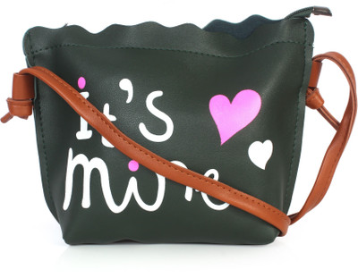 

b4bags Women Casual Green Leatherette Sling Bag