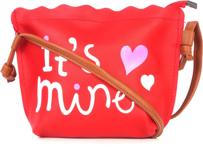 

b4bags Women Casual, Evening/Party Red, White Leatherette Sling Bag
