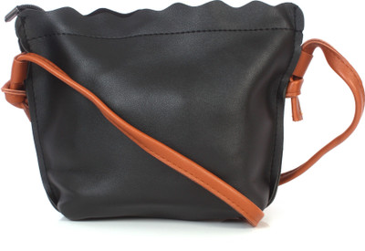 

b4bags Women Casual Black Leatherette Sling Bag