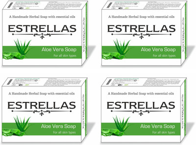 

Estrellas life sciences Aloe vera Hand made Herbal Soap Pack of 4(360 g, Pack of 4)