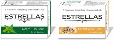

Estrellas life sciences Sandalwood & Neem Tulsi Hand made Herbal Soap(180 g, Pack of 2)