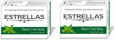 

Estrellas life sciences Neem Tulsi Hand made Herbal Soap(180 g, Pack of 2)