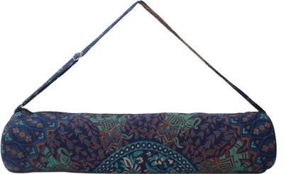 

Shreeji Cotton Printed Yoga Mat Bag Yoga Mat Bag(Multicolor, Kit Bag), Dark blue