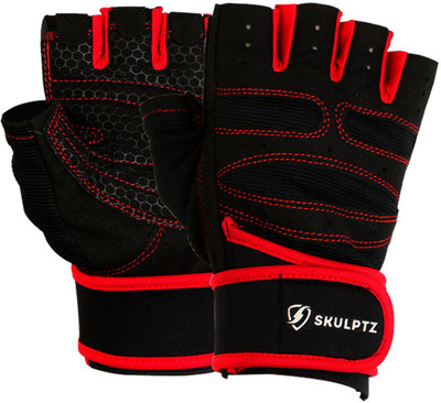 

SKULPTZ Red Sports Glove Gym & Fitness Gloves (, Red