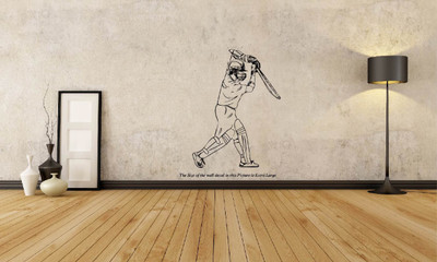 PEACOCKRIDE 100 cm Sachin Tendulkar-Classical Straight Drive Self Adhesive Sticker(Pack of 1)