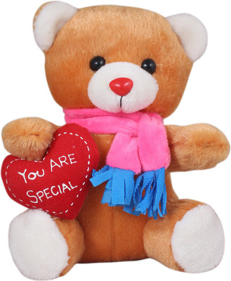 

Tickles Handsome Muffler Teddy with You are Special Heart 22 cm - 22 cm(Brown)