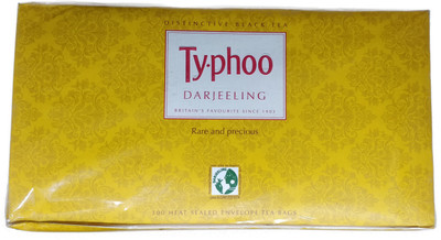 

Typhoo Premium Darjeeling Tulsi Black Tea Bags Box(100 Bags)