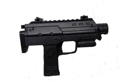 Bestie Toys Gun Machine Half Die Alloy Plastic Mp7 Machine Rubber Bullet Gun with 300 bullets(Black)
