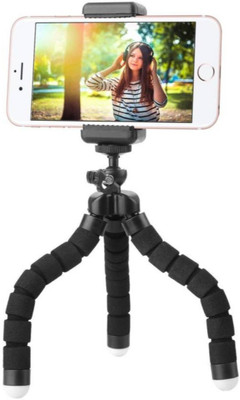 

LIFEMUSIC Flexible Foldable Mini Tripod For All Smarthones With Universal Mobile Tripod(Multicolor, Supports Up to 300)