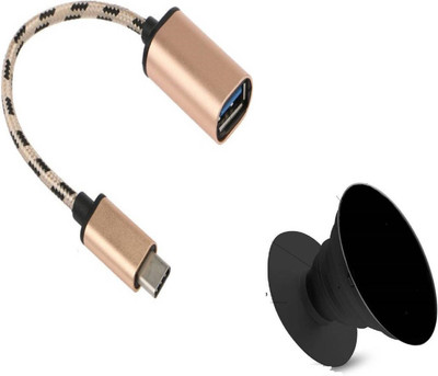 

OLECTRA Prime series of type c otg cable and Black popup socket. USB Adapter(Multicolor)