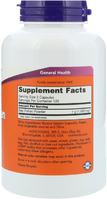 

Now Foods Now Foods, Bee Pollen Caps,(250 No)