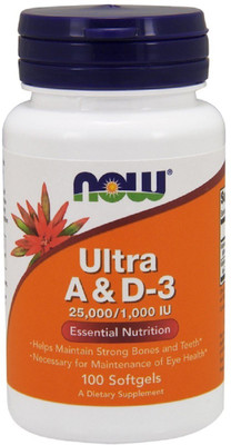 Now Foods Now Foods, Ultra A & D-3, 25,000/1,000 IU,(100 No)