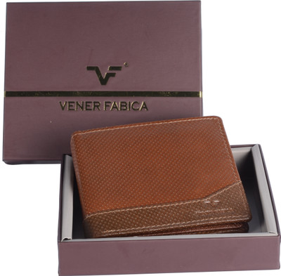 

Vener Fabica Men Tan Genuine Leather Wallet(9 Card Slots), Coniac