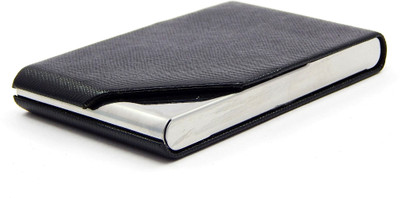 

ELS Men Casual Black Artificial Leather Card Holder(8 Card Slots)