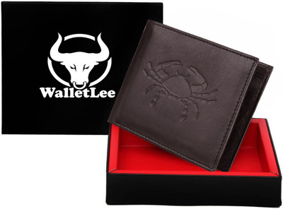 

WalletLee Men Casual Brown Genuine Leather Wallet(1 Card Slot)