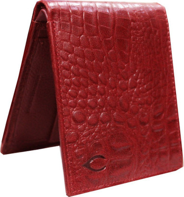 

WILD ZARZA LONDON Men Casual Red Genuine Leather Wallet(11 Card Slots)