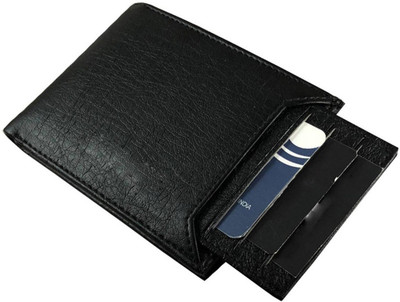 

rozvolt Men Formal Black Artificial Leather Wallet(6 Card Slots), Multi