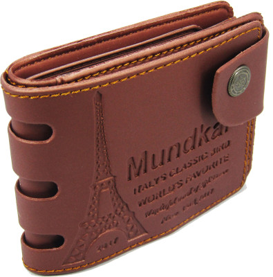 

Peacock Mundkar Boys Casual Brown Artificial Leather Wallet(8 Card Slots), Tan