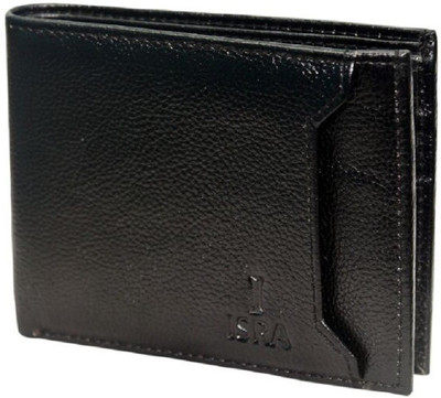 

ISRA Men Formal Black Genuine Leather Wallet(6 Card Slots)