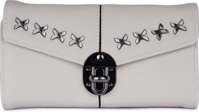 

Prink Women White Artificial Leather Wallet(2 Card Slots)