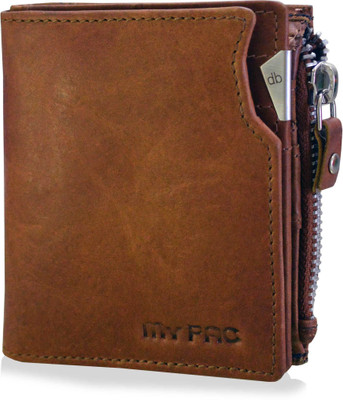 

My Pac Db Men Formal Tan Genuine Leather Wallet(13 Card Slots), 21