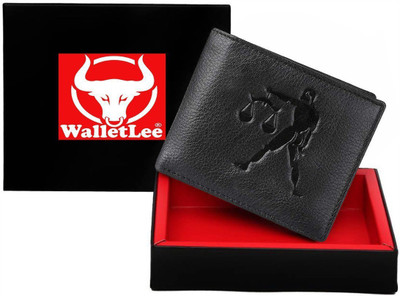 

WalletLee Men Casual Black Genuine Leather Wallet(1 Card Slot)