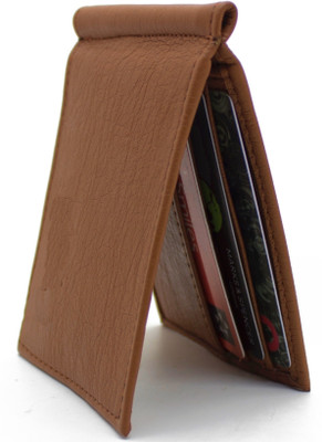 

MS Men Formal Brown Artificial Leather Money Clip(6 Card Slots)