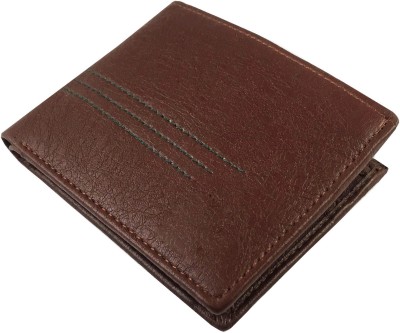 Rozvolt Men Casual Brown Artificial Leather Wallet(3 Card Slots)