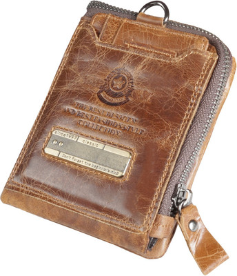 

Xpra Men Casual Tan Genuine Leather Wallet(8 Card Slots)
