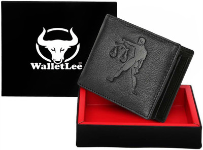 

WalletLee Men Casual Black Genuine Leather Wallet(1 Card Slot)