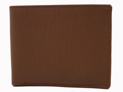 MS Men Formal Brown Artificial Leather Wallet(10 Card Slots)
