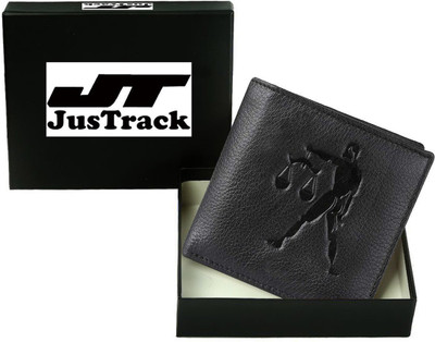 

Justrack Men Casual Black Genuine Leather Wallet(2 Card Slots)